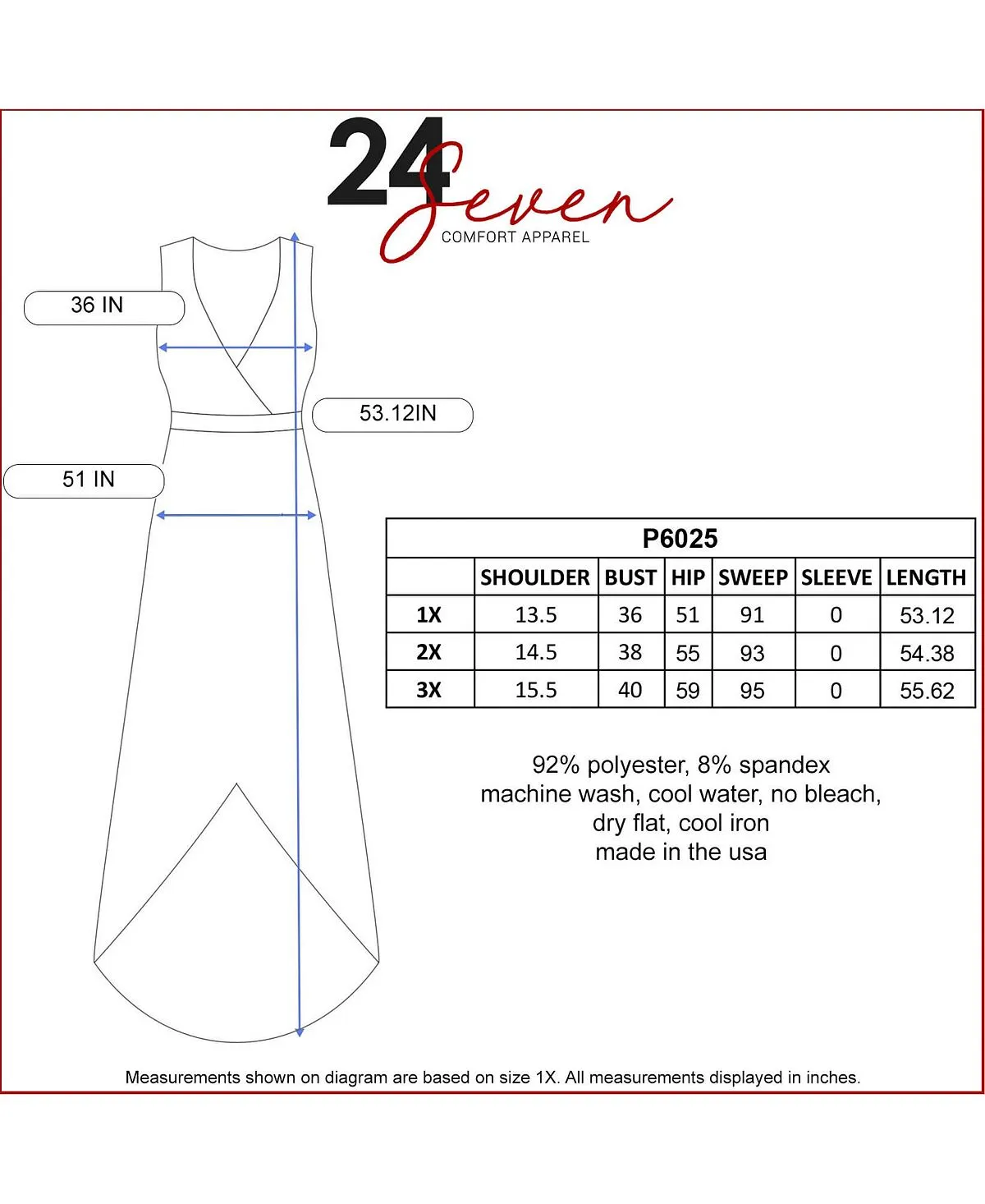 24seven Comfort Apparel Women's Plus Size High Hem Evening Dress, Black