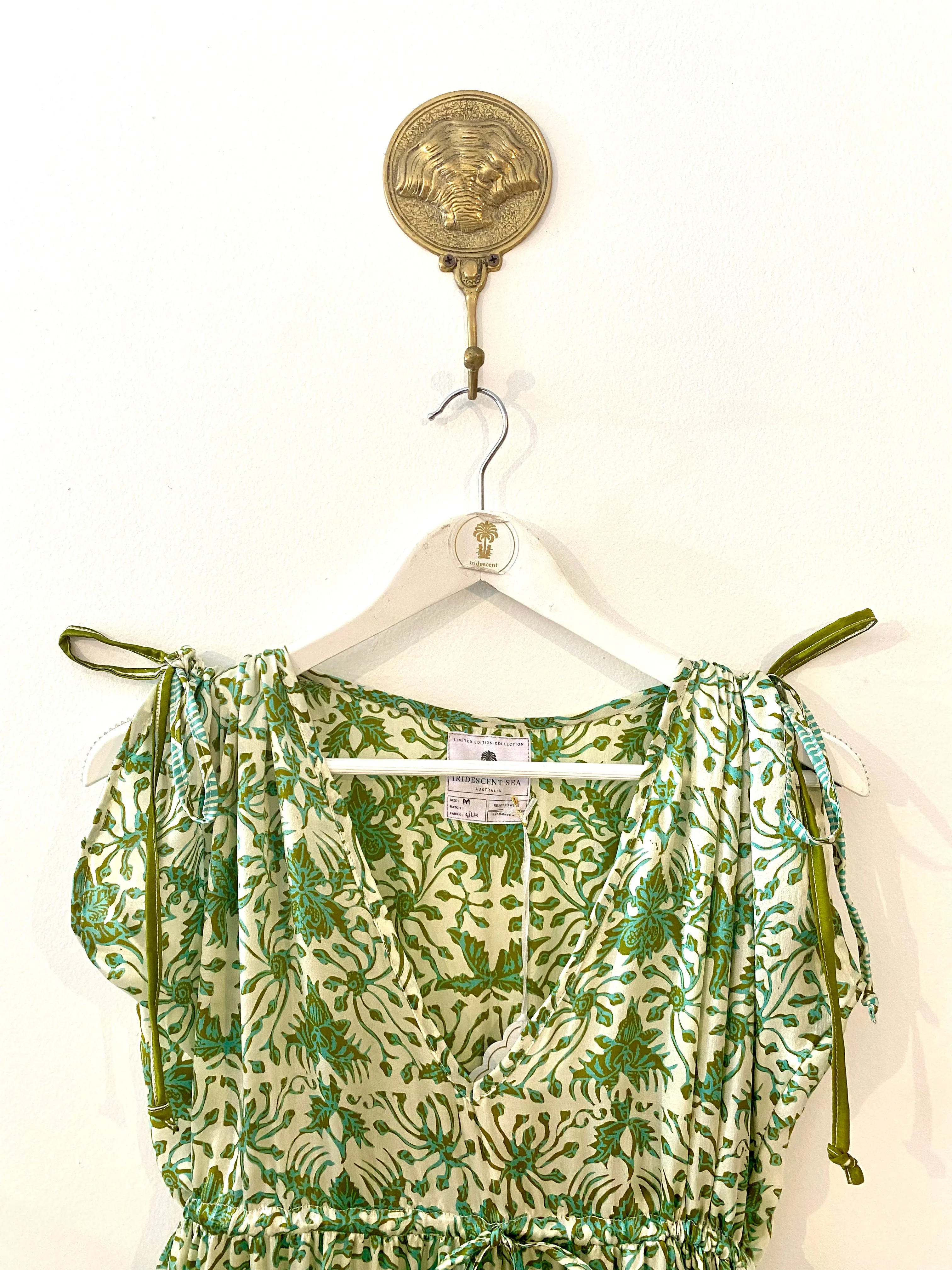 Antibes Silk Dress in Peridot