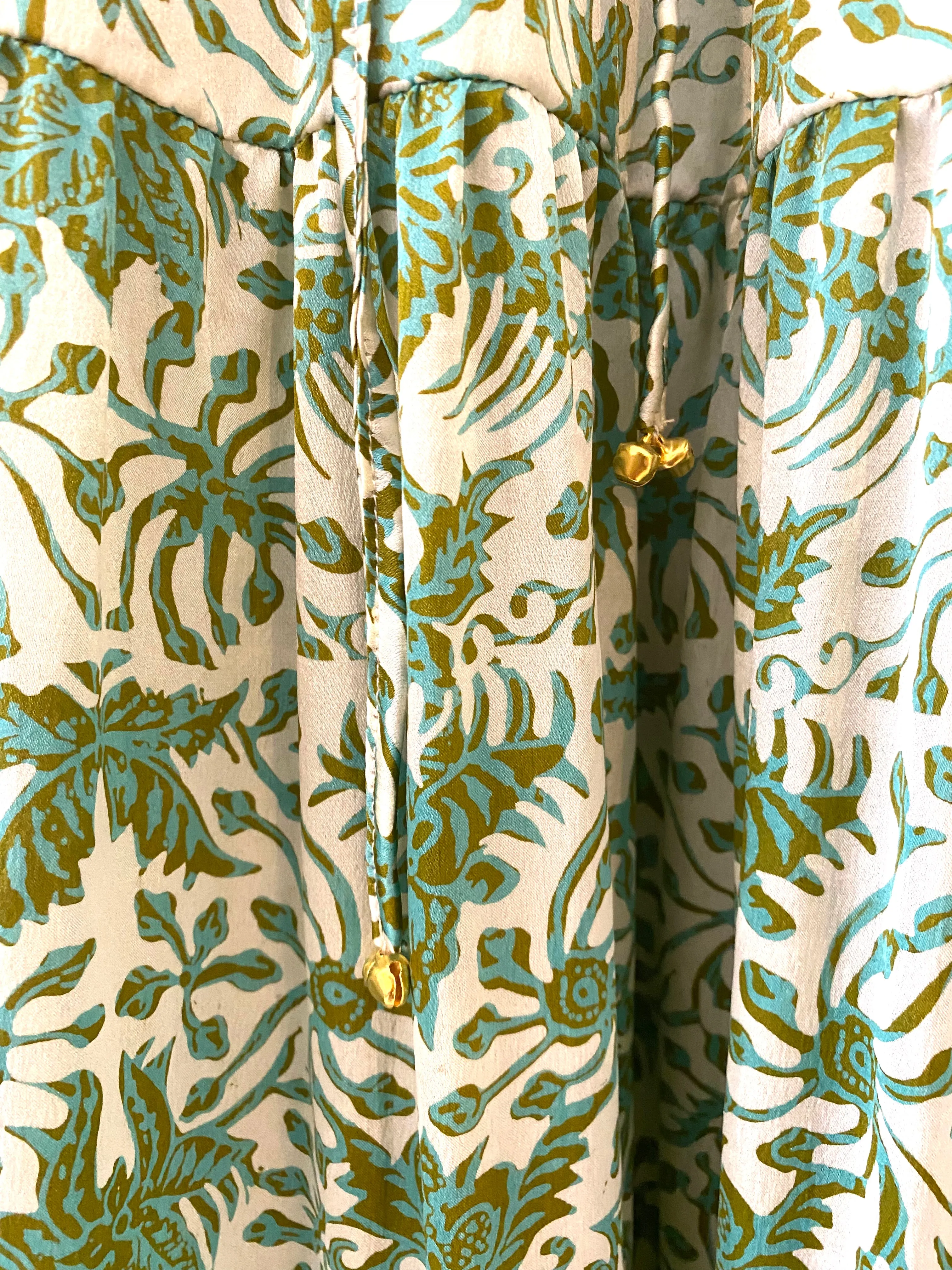 Antibes Silk Dress in Peridot