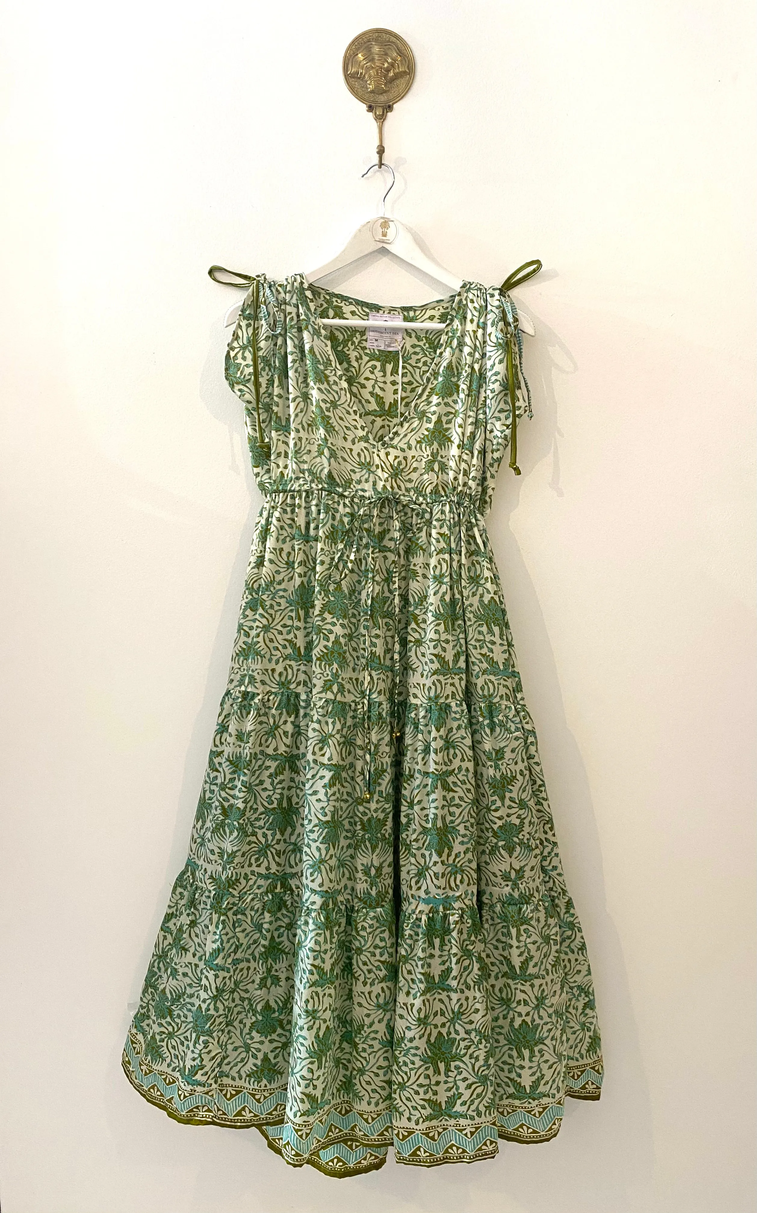Antibes Silk Dress in Peridot