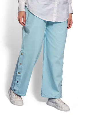 Baby Blue Gaberdine Capsules Pant