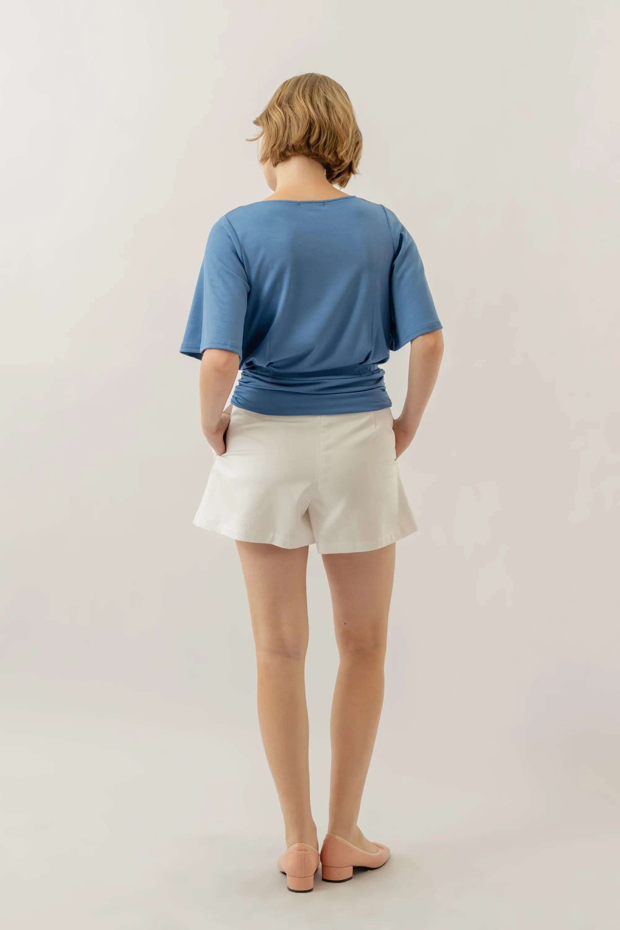 Bamboo Flutter Sleeve Top - Sky