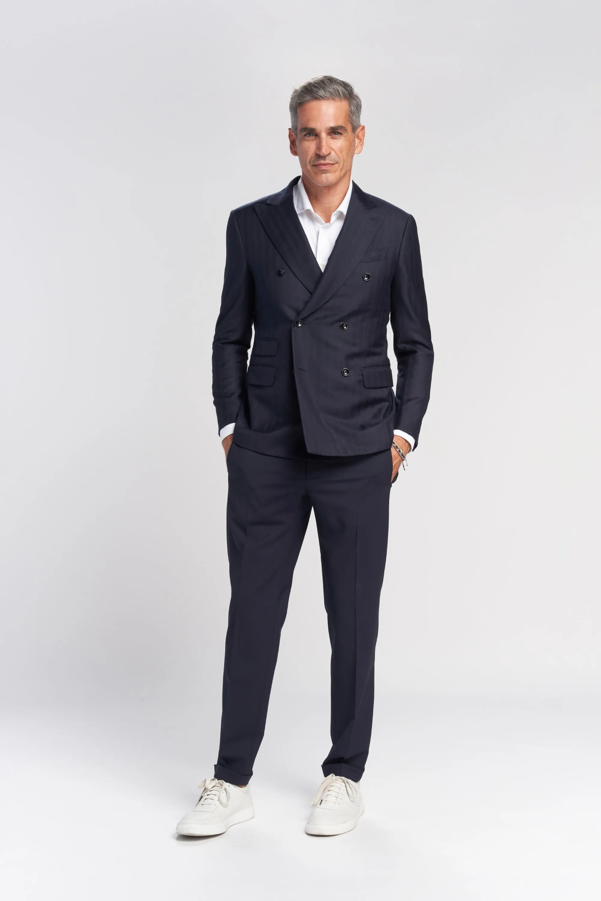 Beckett double breasted blazer in Napoli Washable Wool