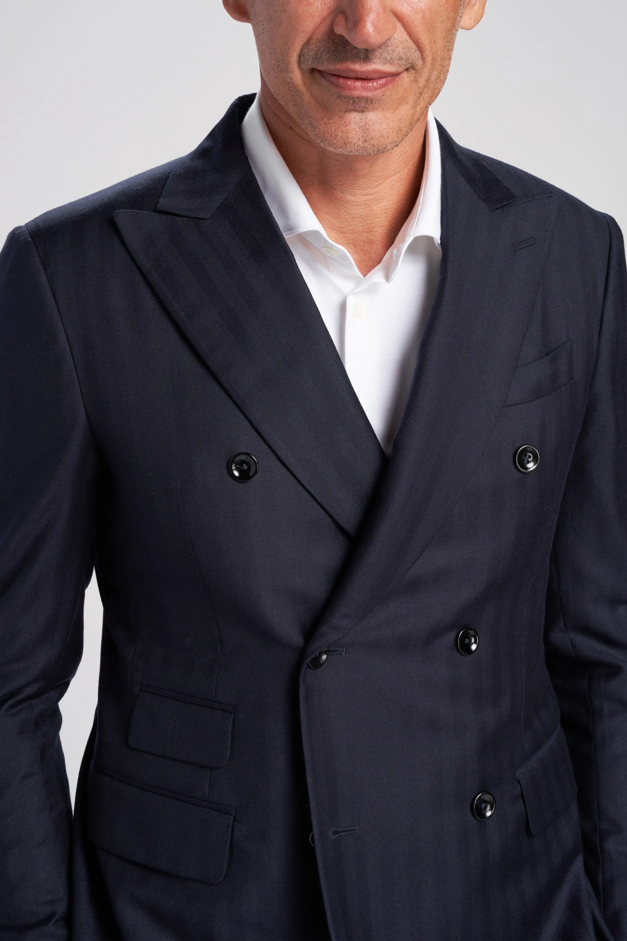 Beckett double breasted blazer in Napoli Washable Wool