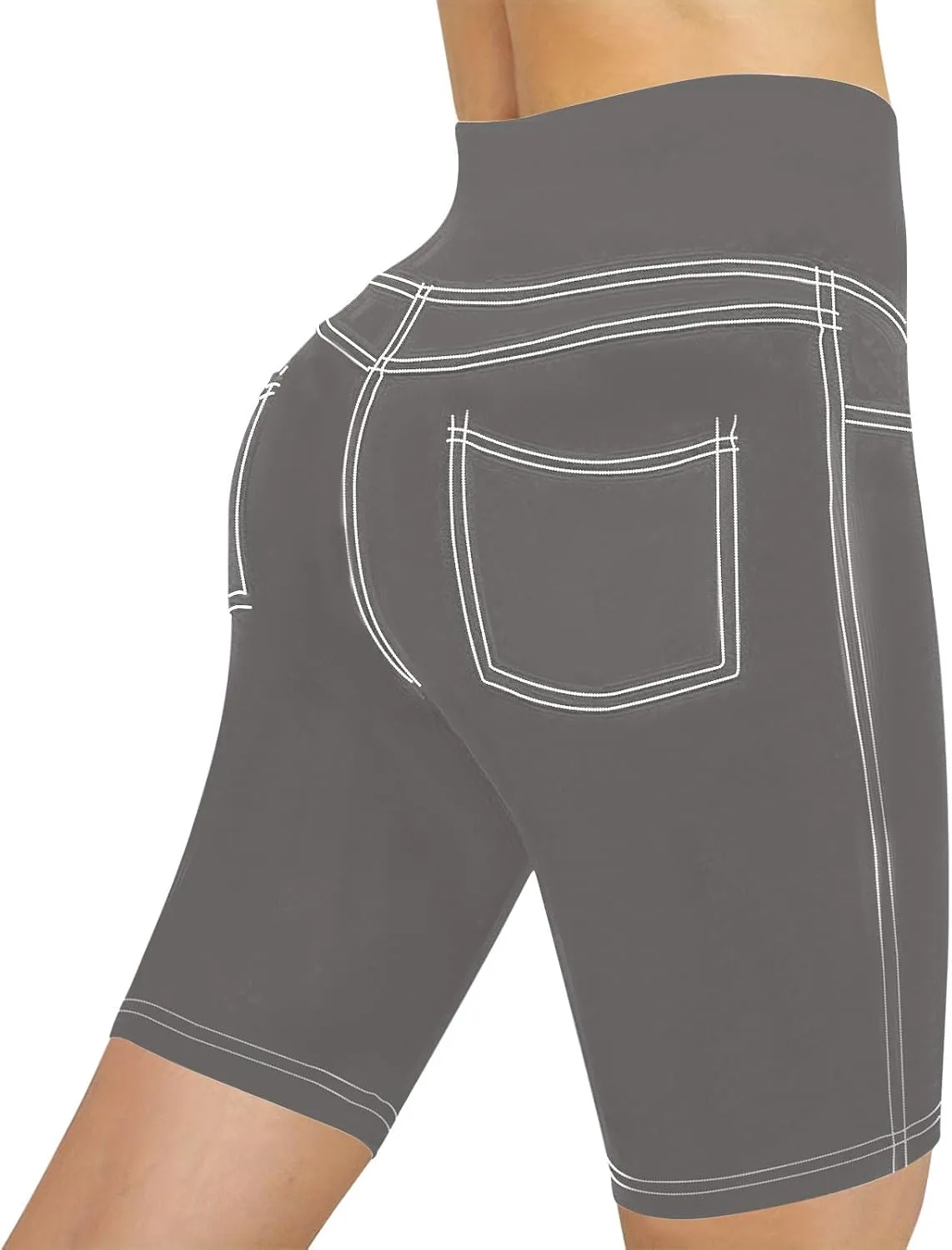Biker Shorts for Women Cotton High Waisted Yoga Shorts Tummy Control Short Leggings