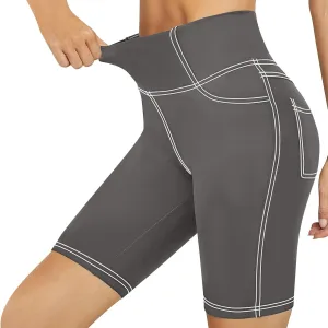 Biker Shorts for Women Cotton High Waisted Yoga Shorts Tummy Control Short Leggings