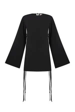 BLACK A-LINE MINI DRESS
