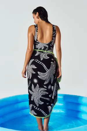 Black Palm Spring Charity Super Scarf
