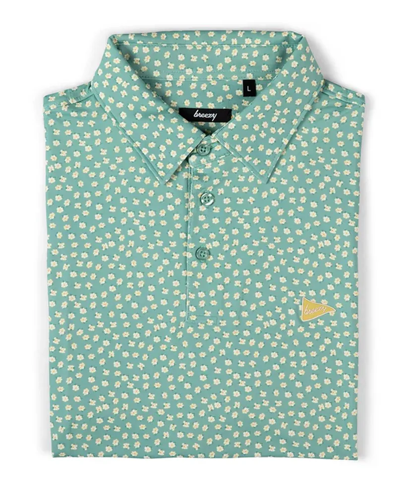 Breezy Performance Polo - Green Magnolias