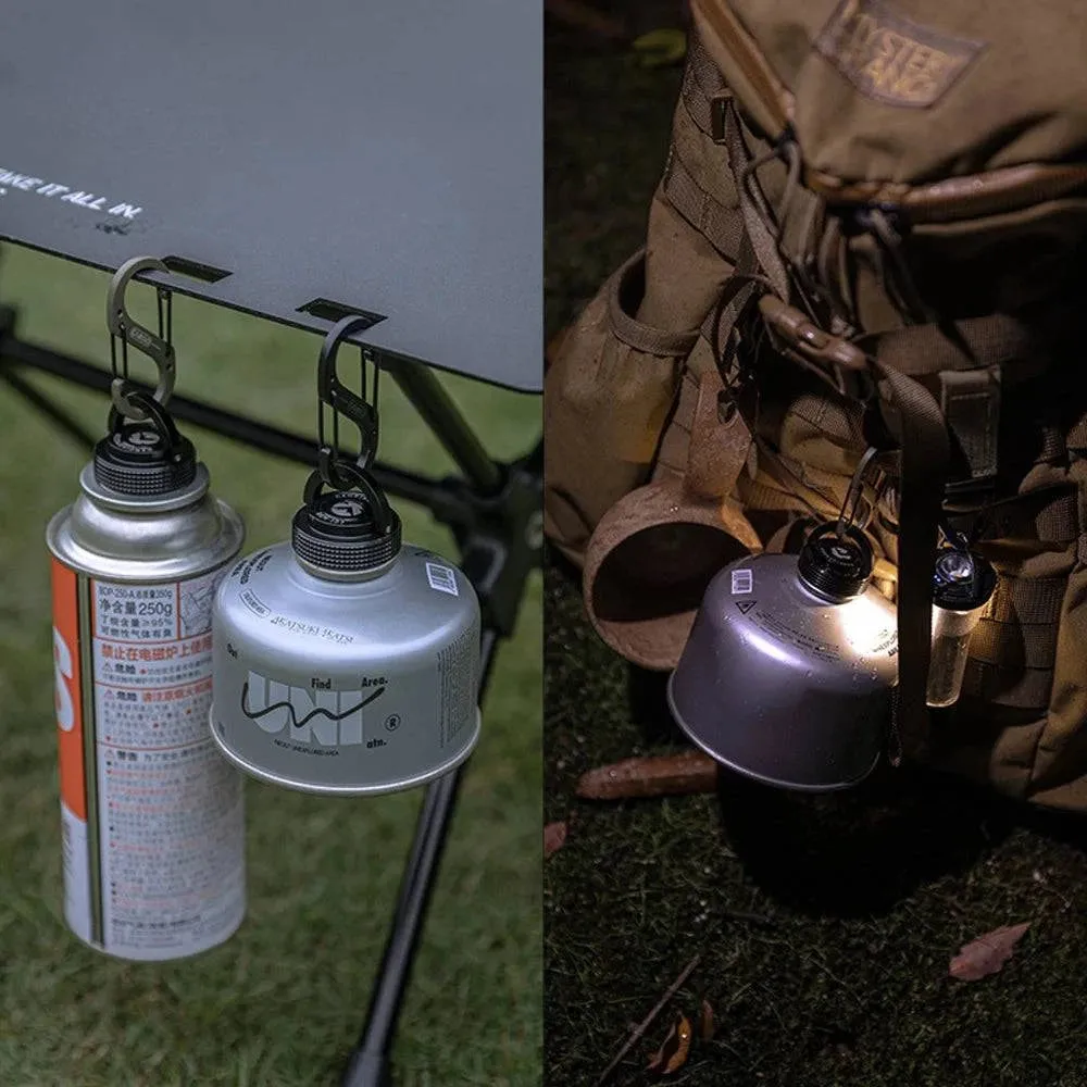 Camping Gas Tanks Cap Lightweight Flat Gas Canister Cover Aluminum Protective Cap with Magnet for Cassette or Alpine Gas Tanks