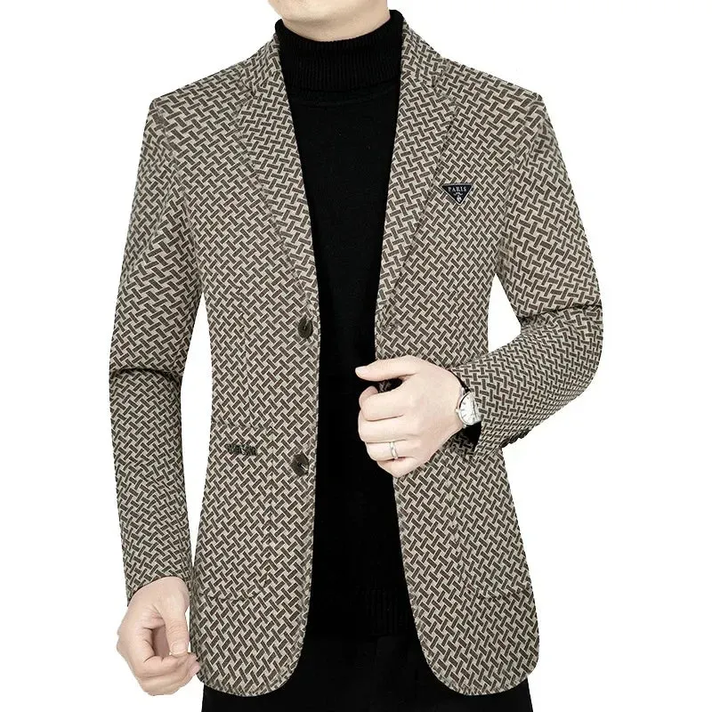 Checkered Casual Sport Coat