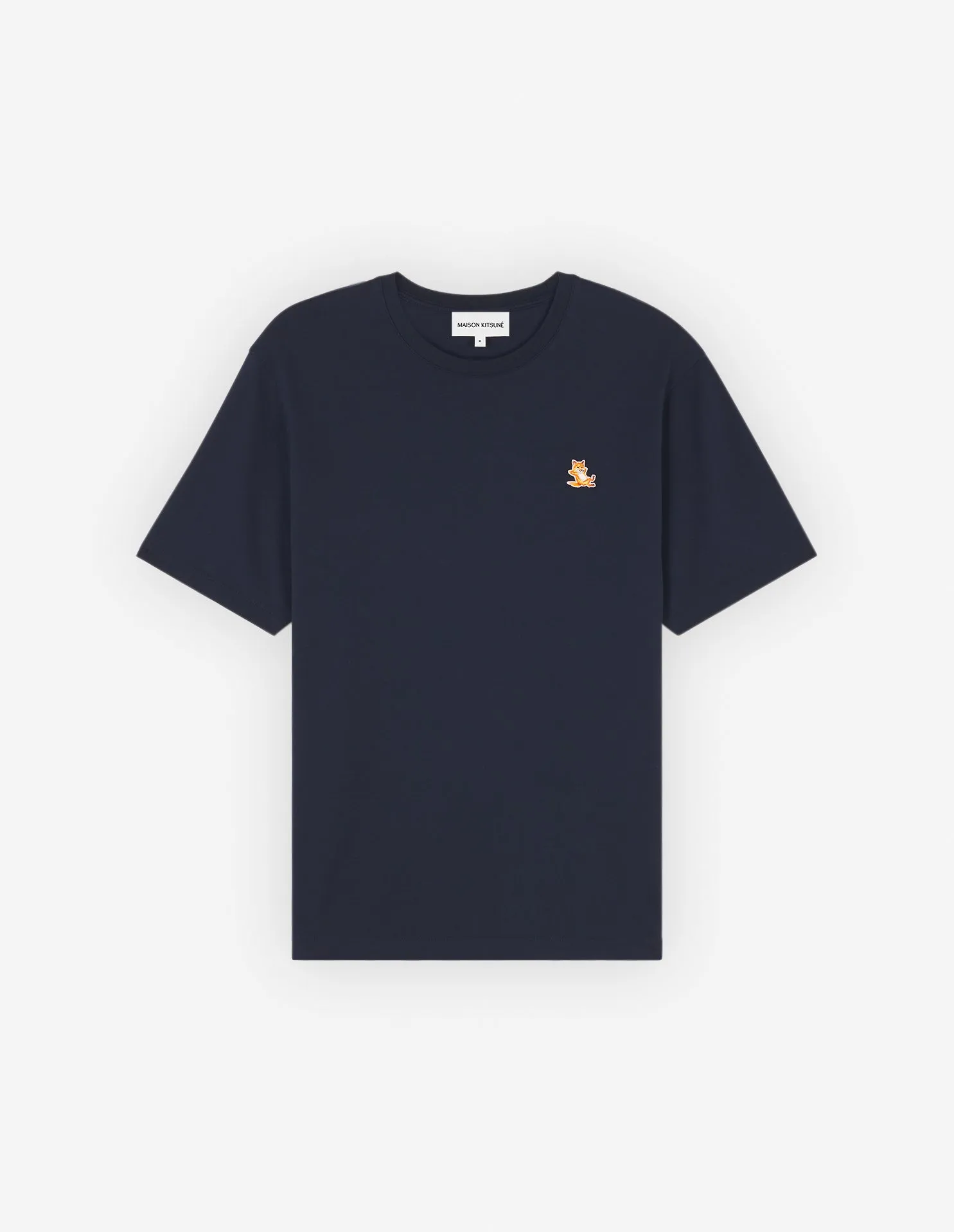 Chillax Fox Patch Regular Tee Shirt Ink Blue