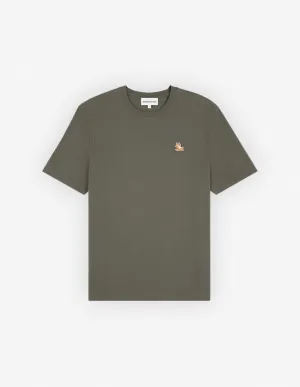 Chillax Fox Patch Regular Tee Shirt Military Green