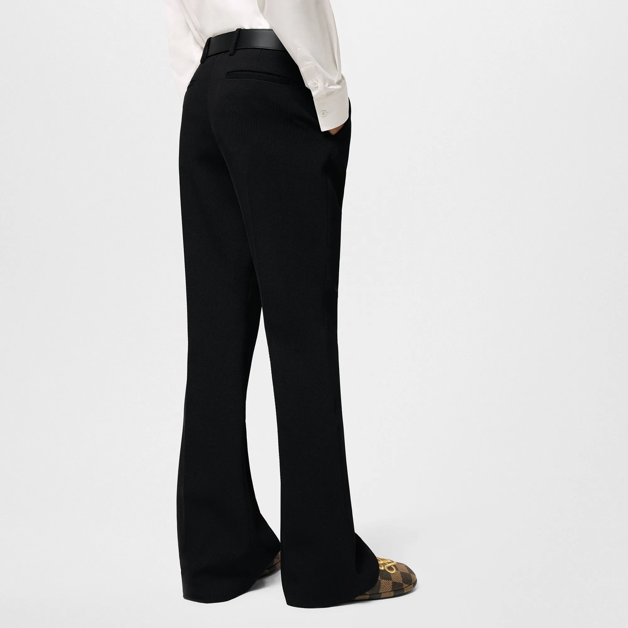 Classic Flared Wool Pants