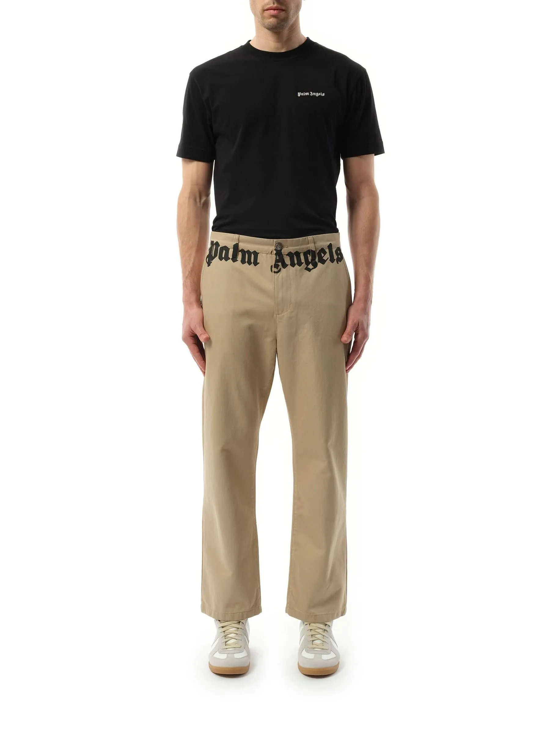 Classic Logo Chino Pants in Hazelnut/Off White