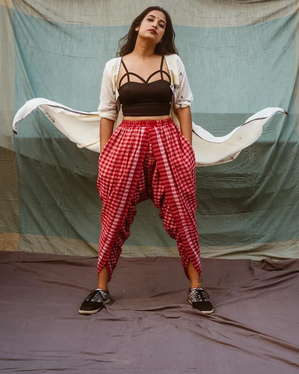 Classic Red Dhoti