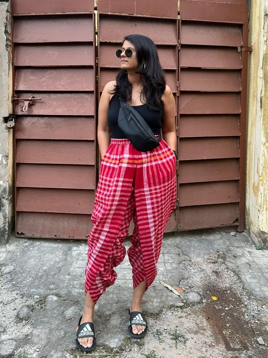 Classic Red Dhoti