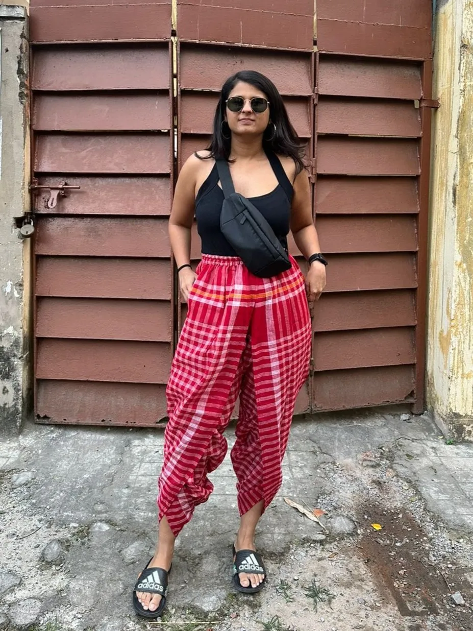 Classic Red Dhoti