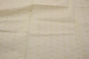 Cream Cotton Eyelet Fabric – 46" x 1.5 Yards
