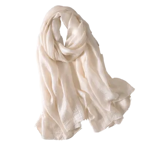 Creamy White Fashion Scarf
