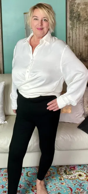 Diamond Band Fleece Leggings