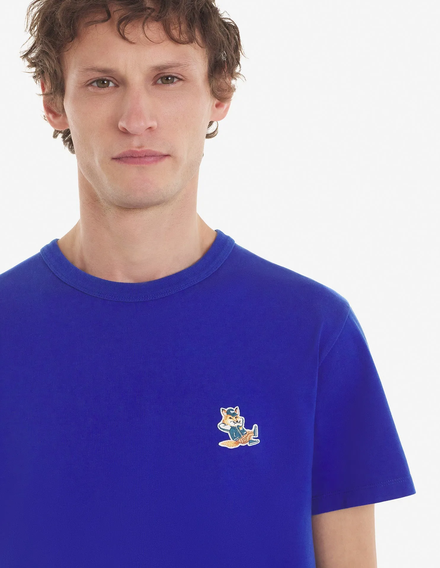 Dressed Fox Patch Classic Tee Deep Blue