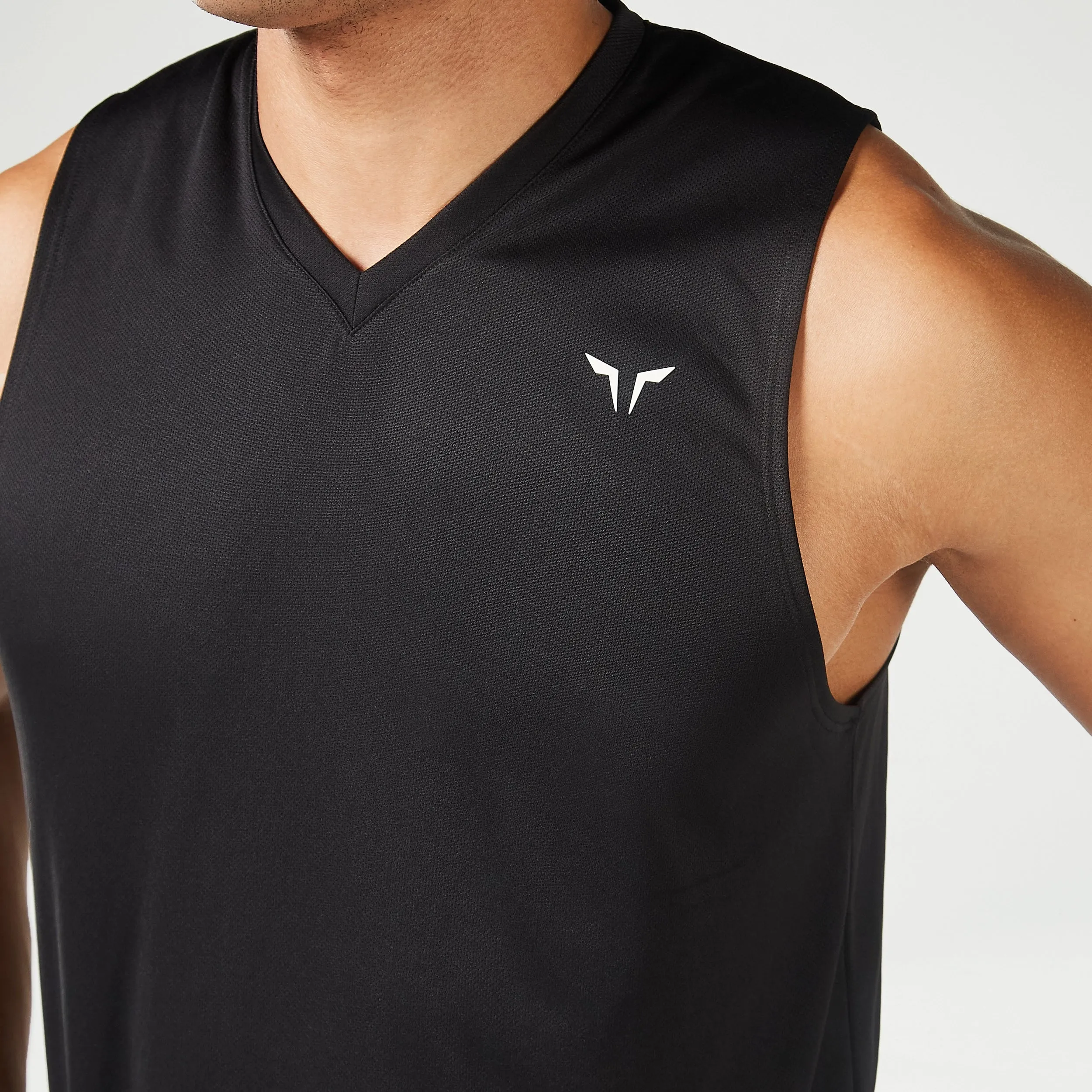 Essential V-Neck Tank - Black