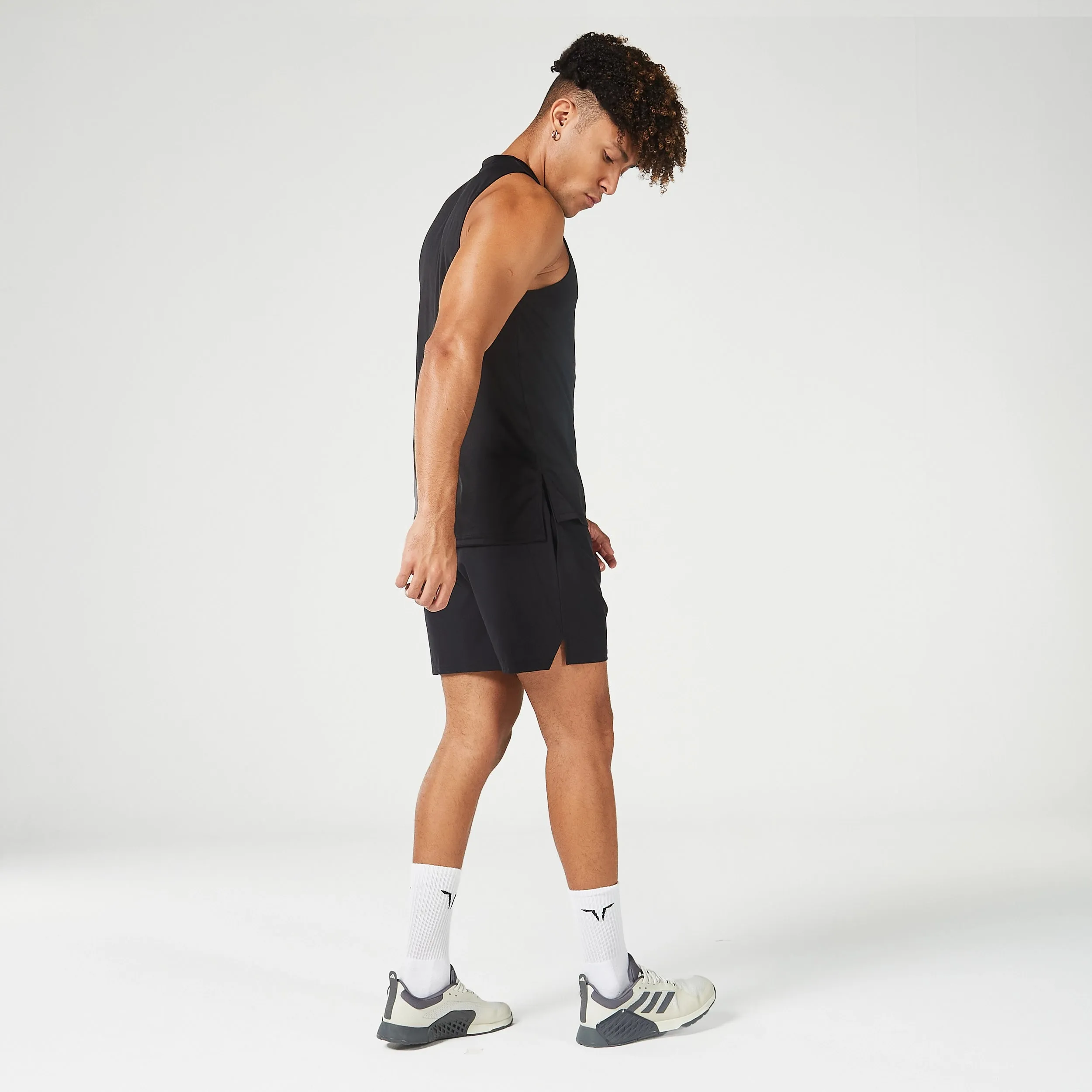Essential V-Neck Tank - Black