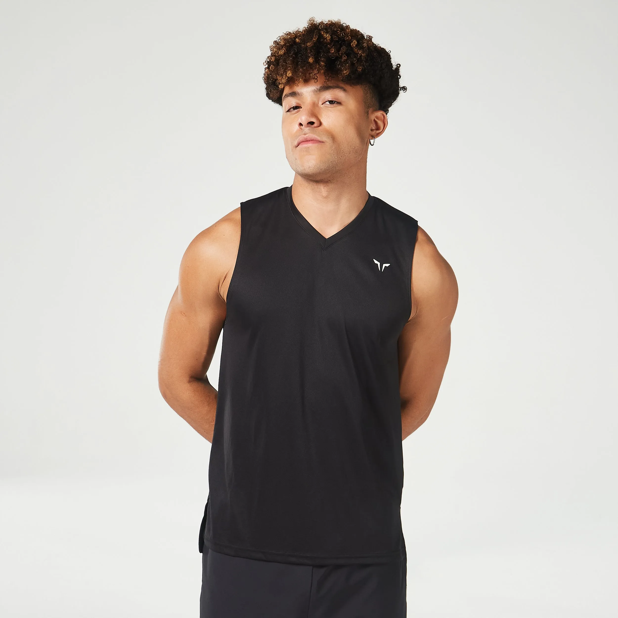 Essential V-Neck Tank - Black