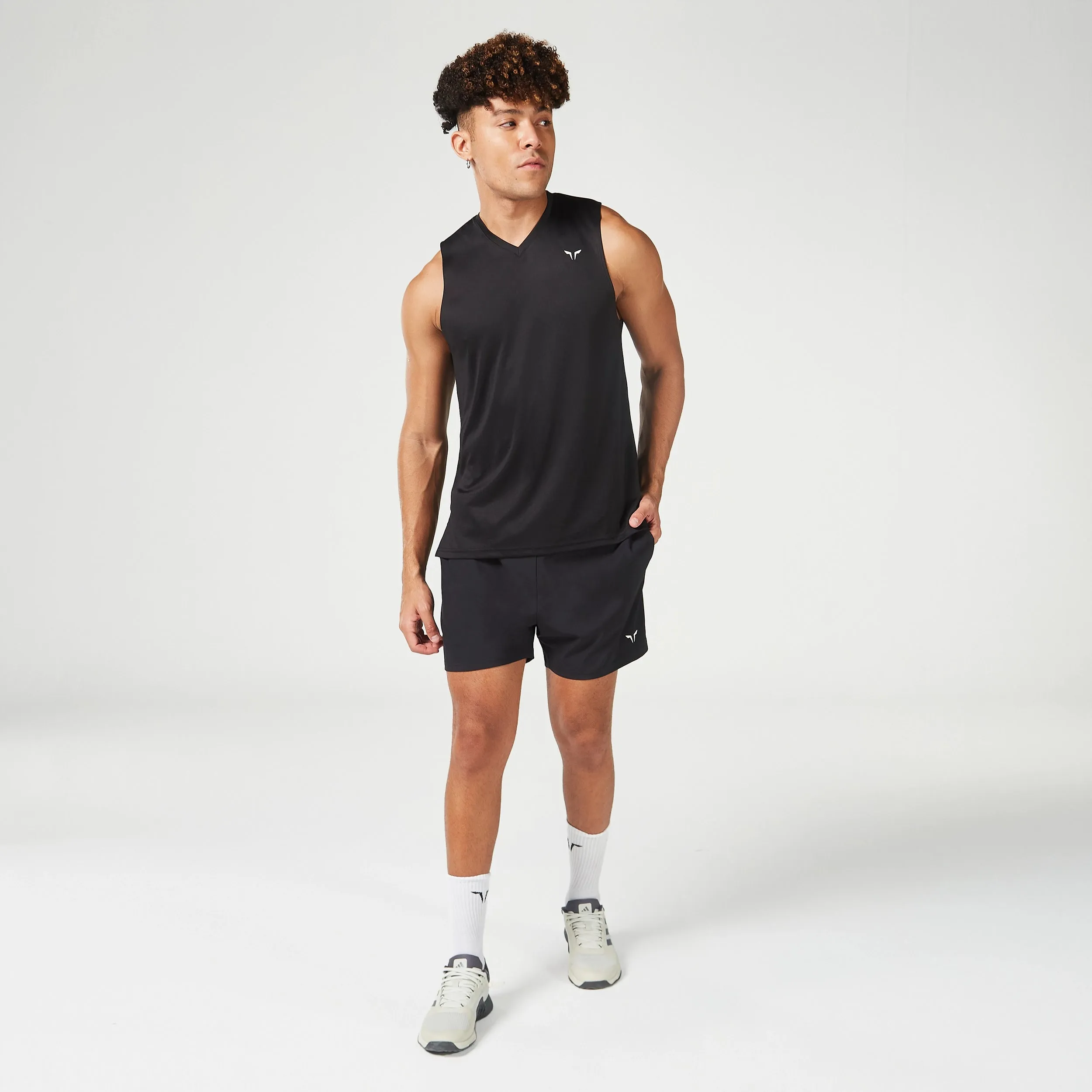 Essential V-Neck Tank - Black