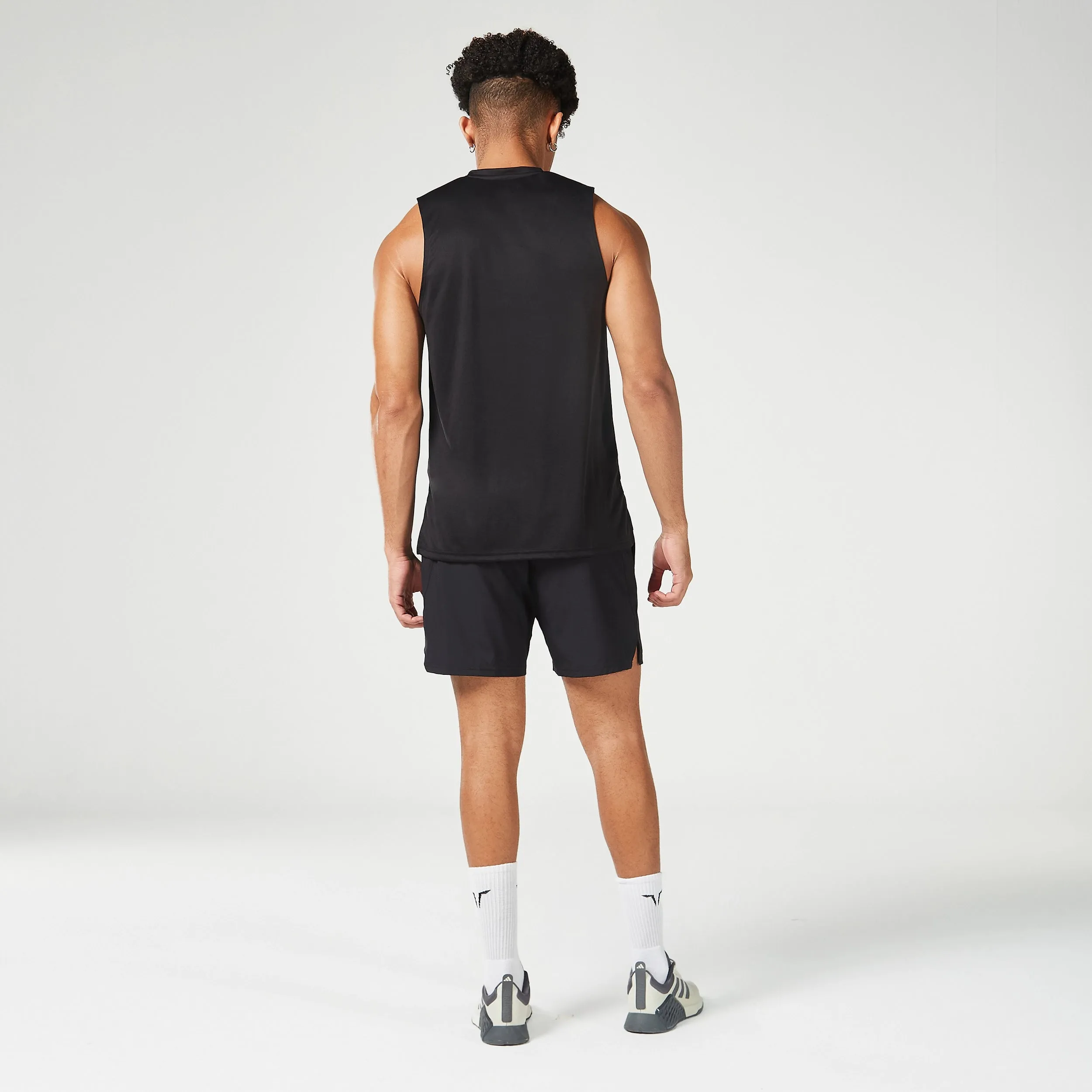 Essential V-Neck Tank - Black