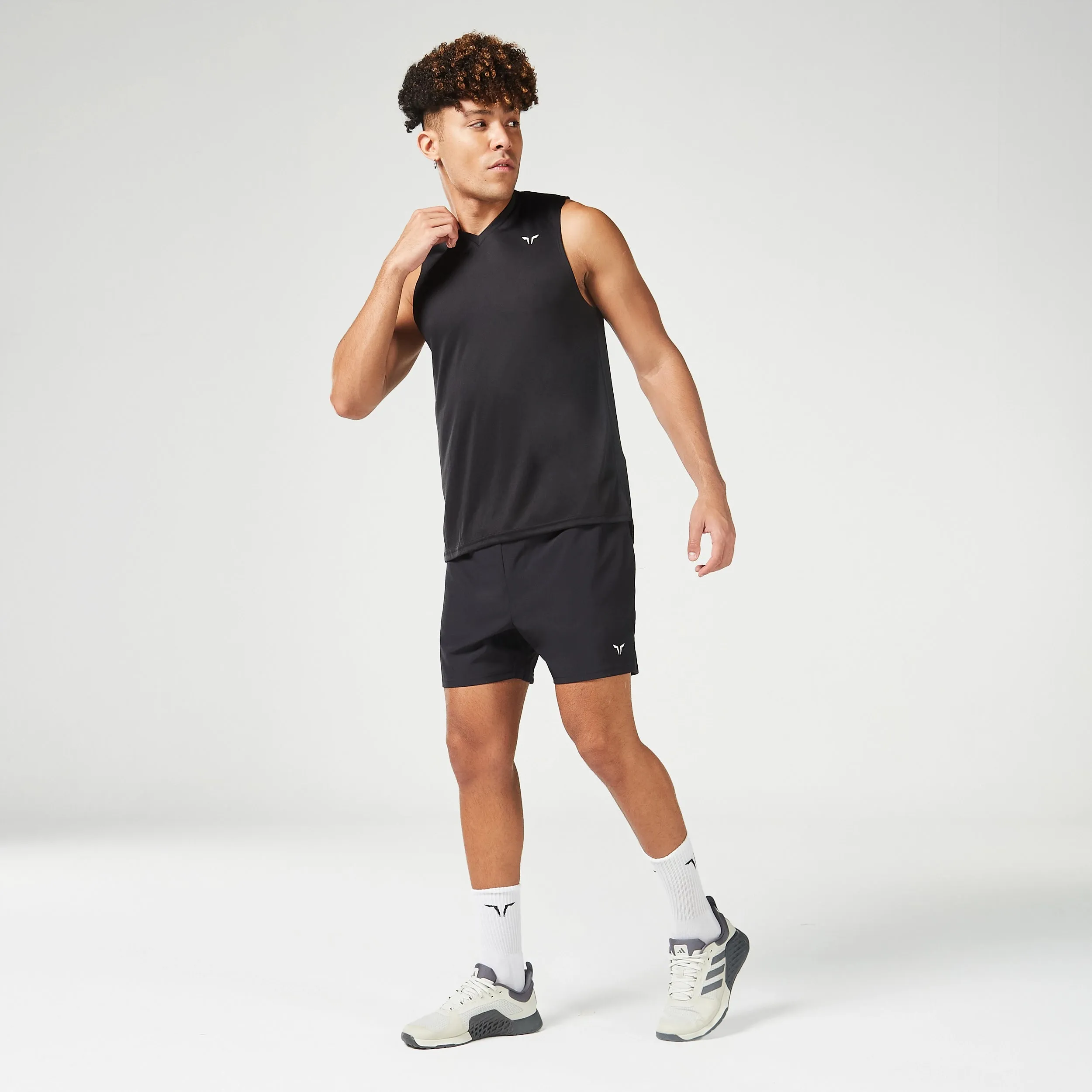 Essential V-Neck Tank - Black
