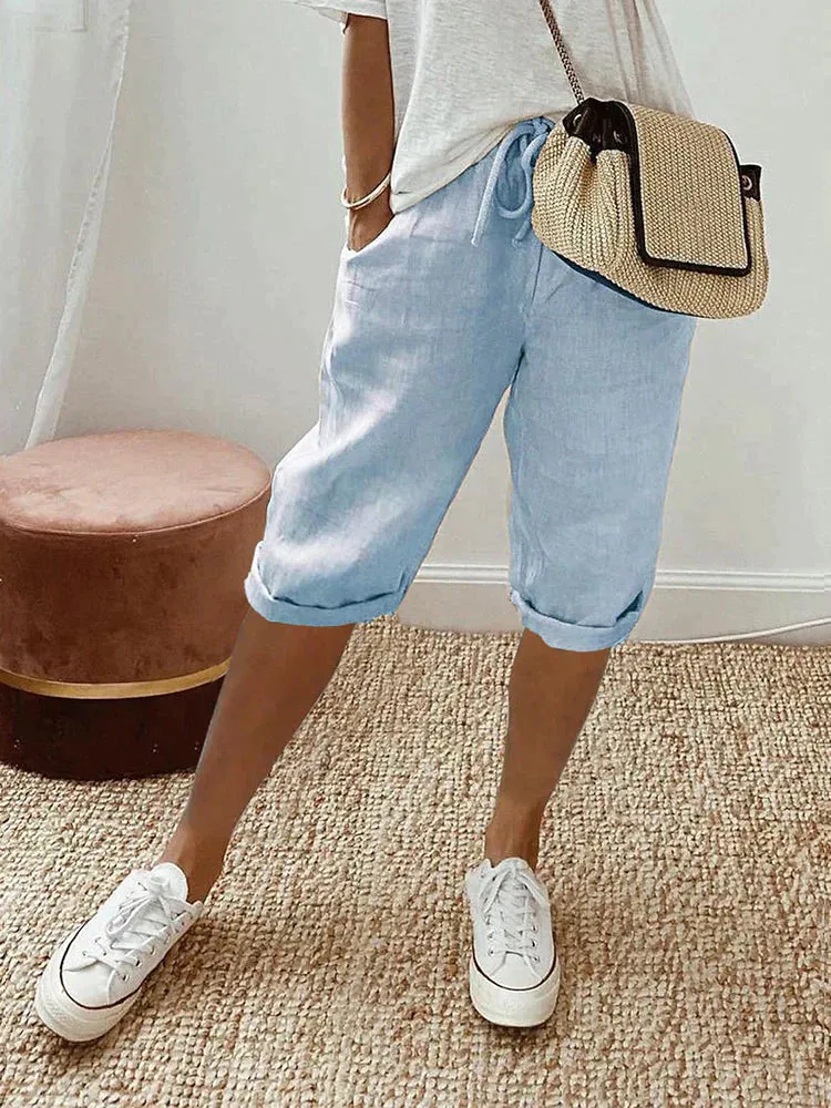 EVA - Cotton-Linen Women's Shorts