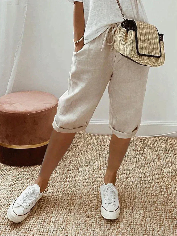 EVA - Cotton-Linen Women's Shorts
