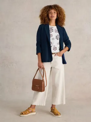 Evelyn Jersey Blazer - Dark Denim