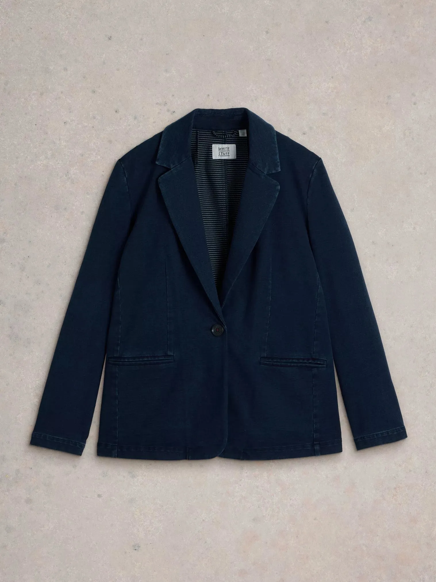 Evelyn Jersey Blazer - Dark Denim