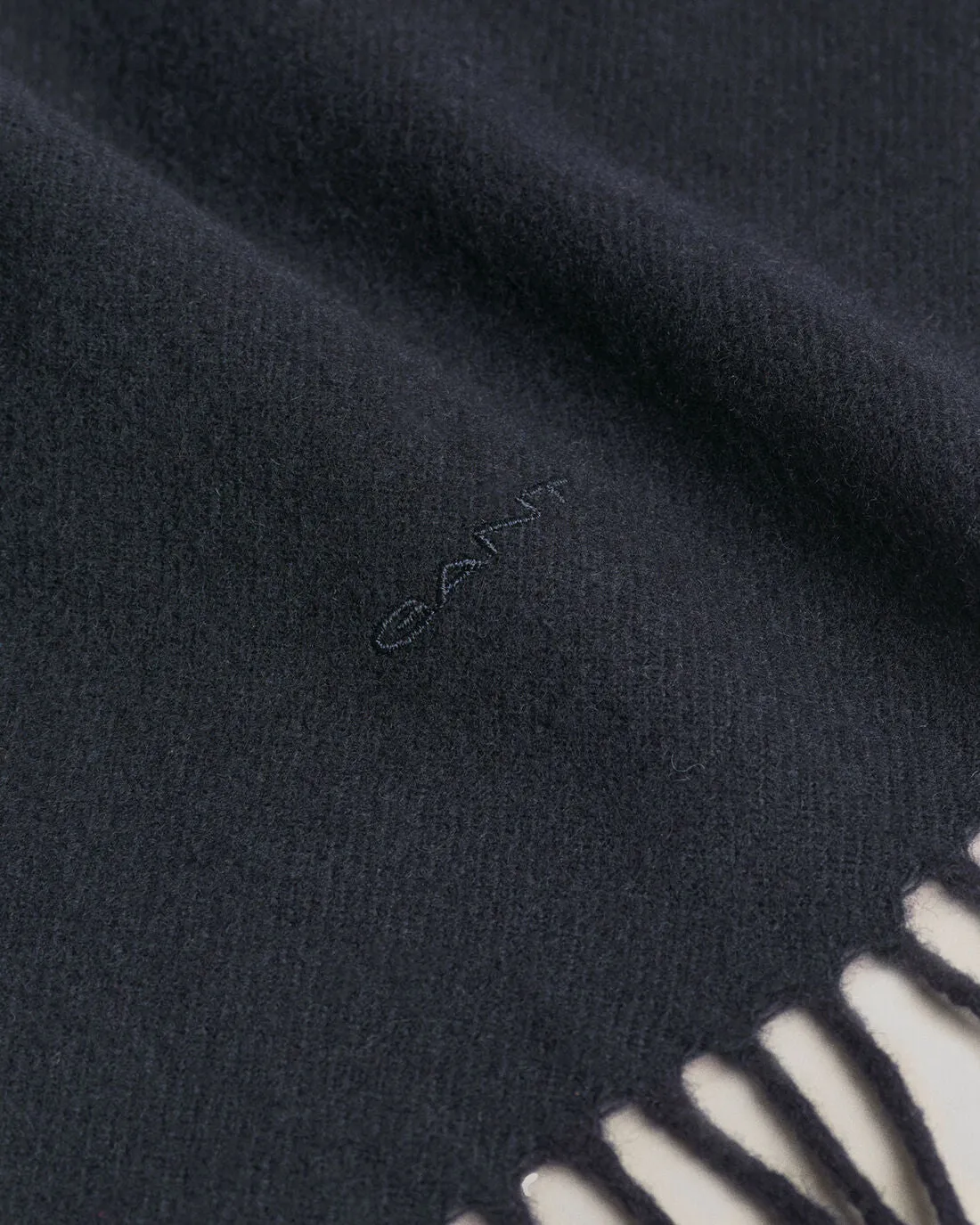 GANT - Solid Wool Scarf, Evening Blue