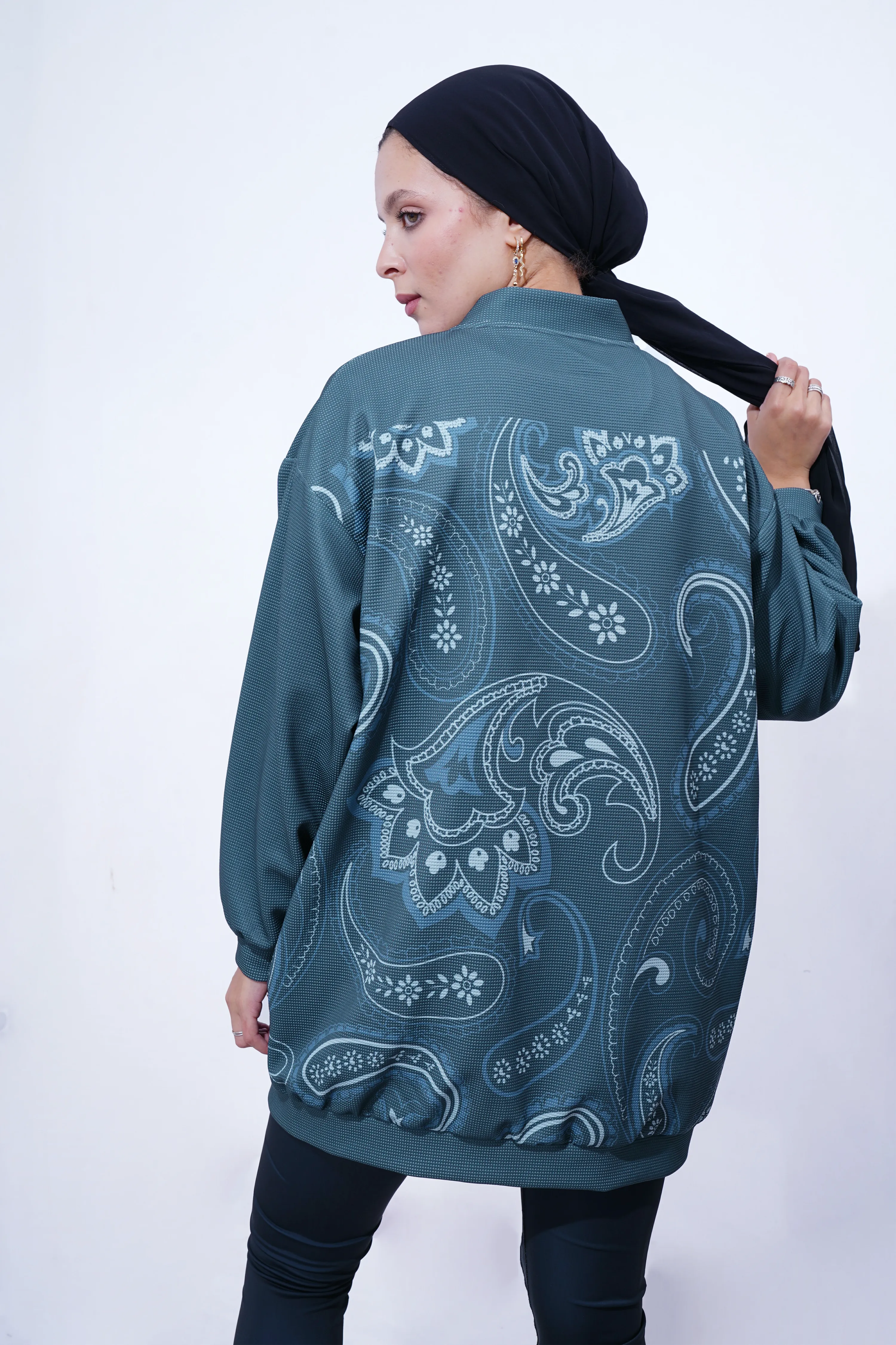 Green Paisly Athletic Jacket
