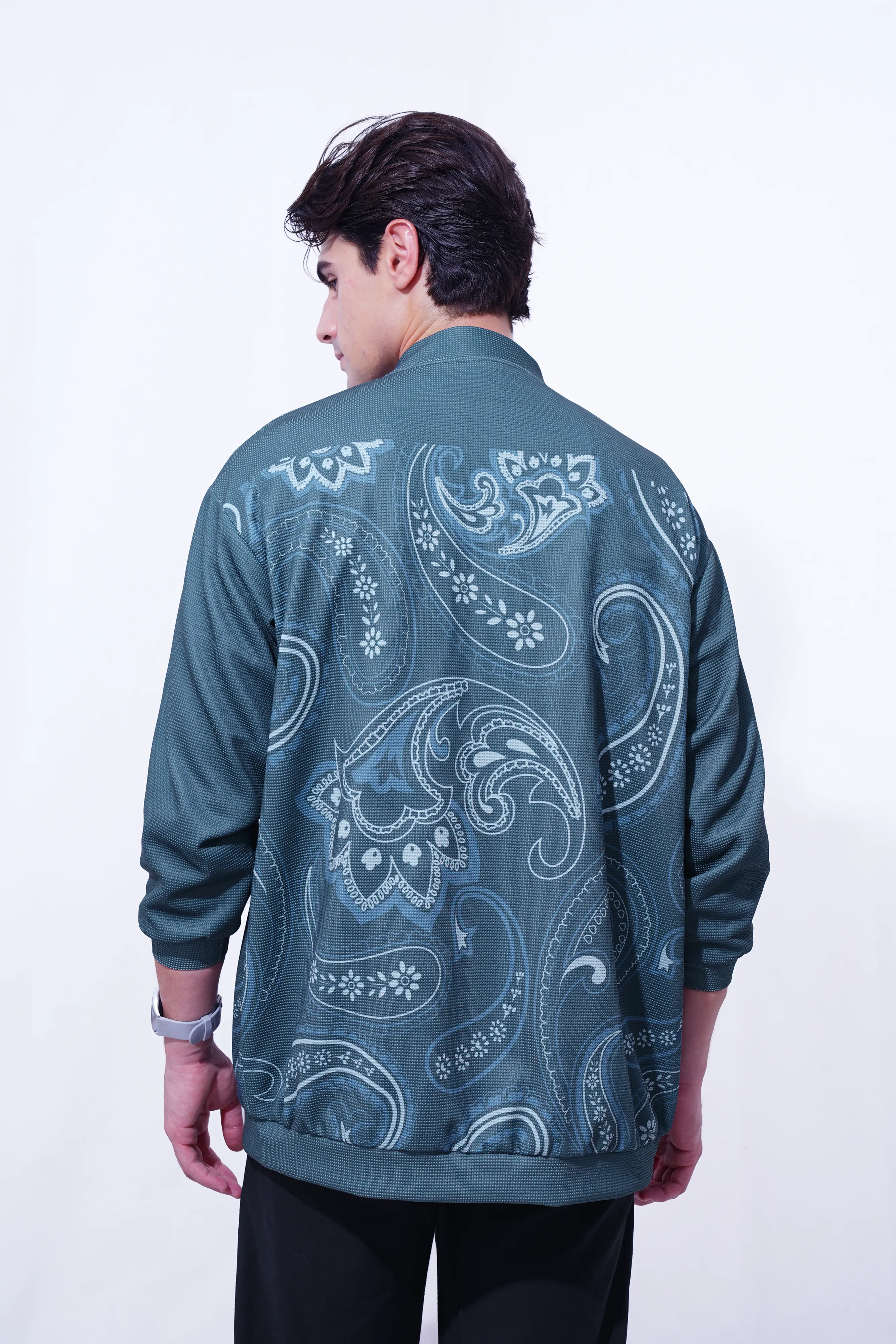 Green Paisly Athletic Jacket