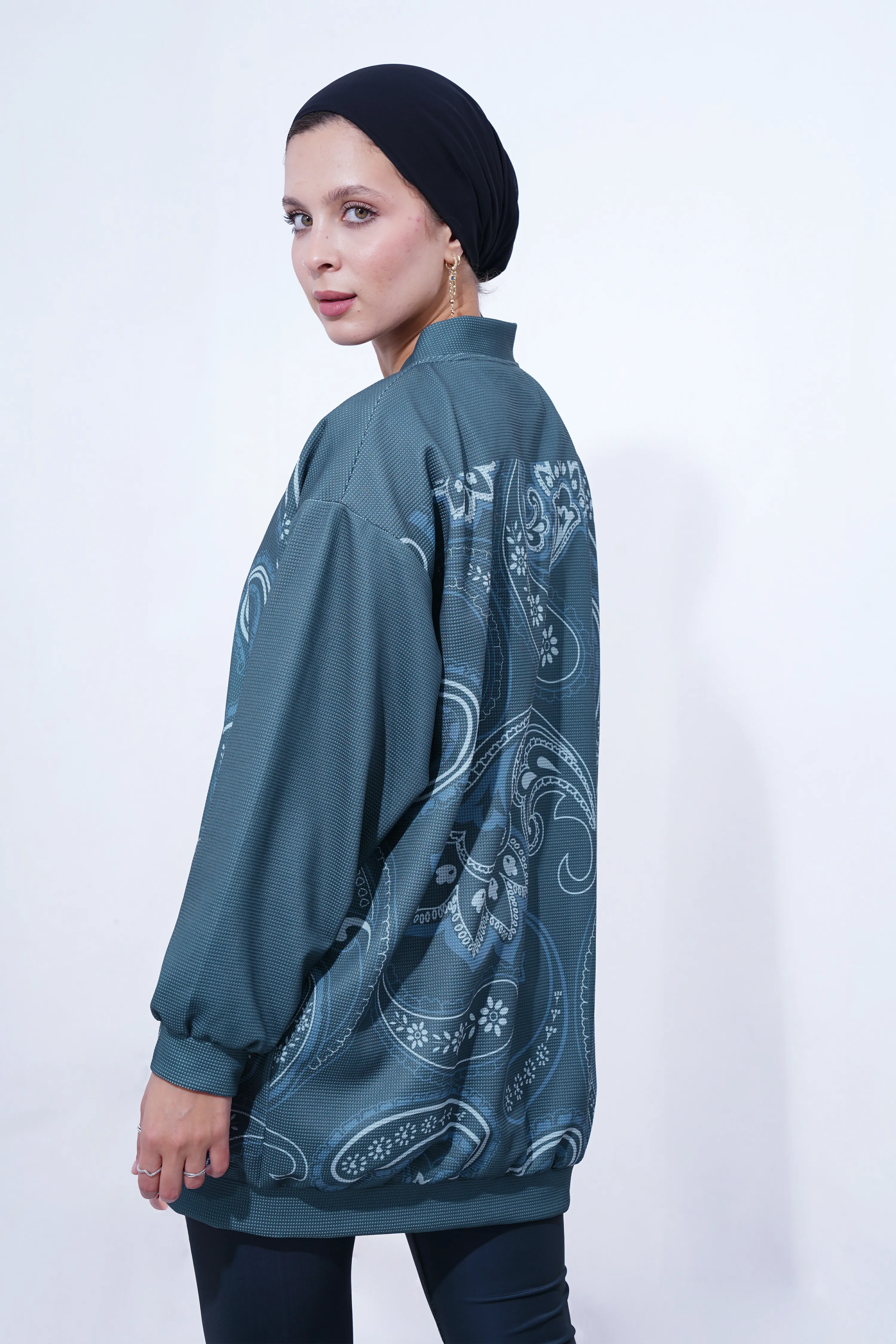 Green Paisly Athletic Jacket