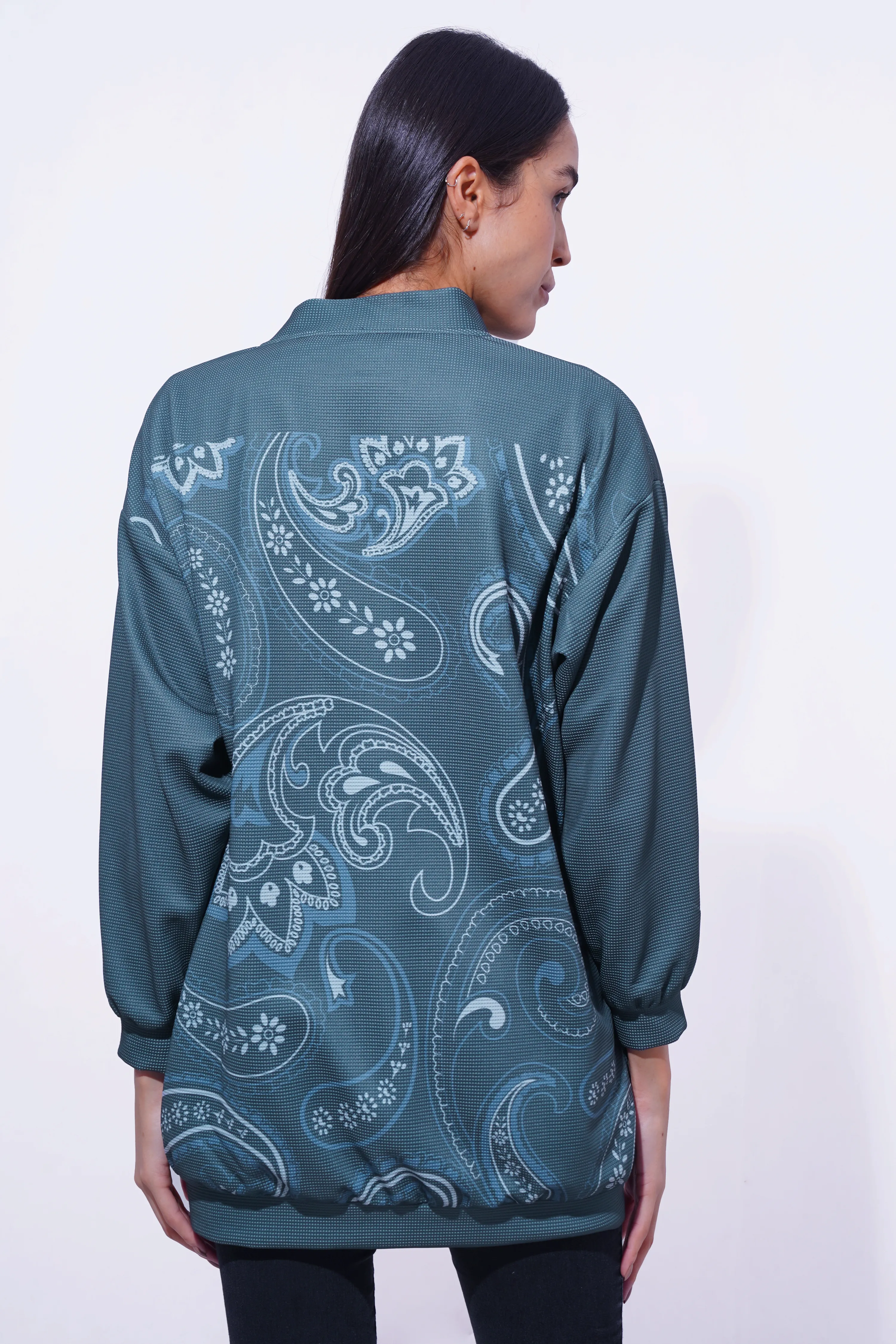 Green Paisly Athletic Jacket