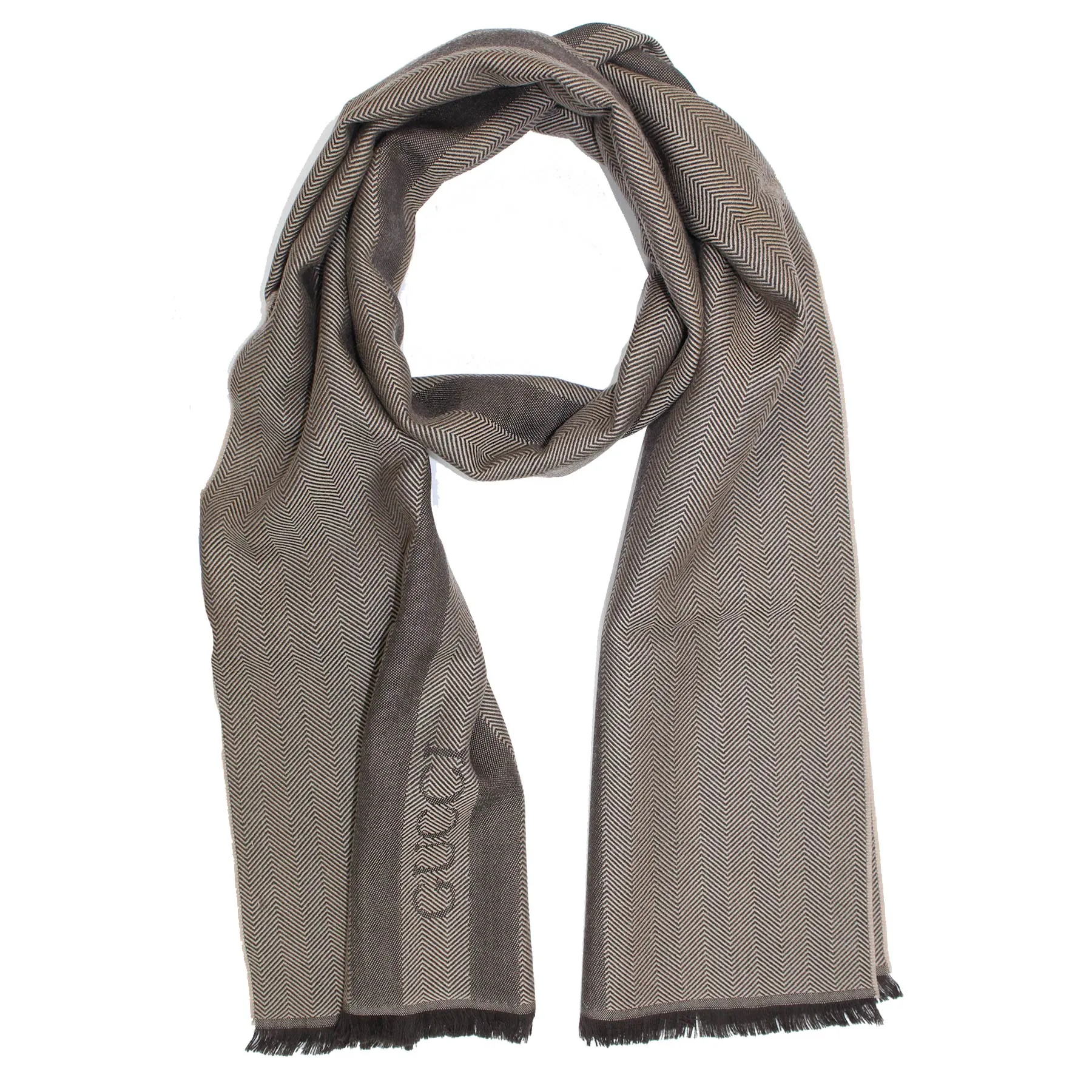 Gucci Scarf Beige Brown Herringbone - Wool Designer Shawl SALE