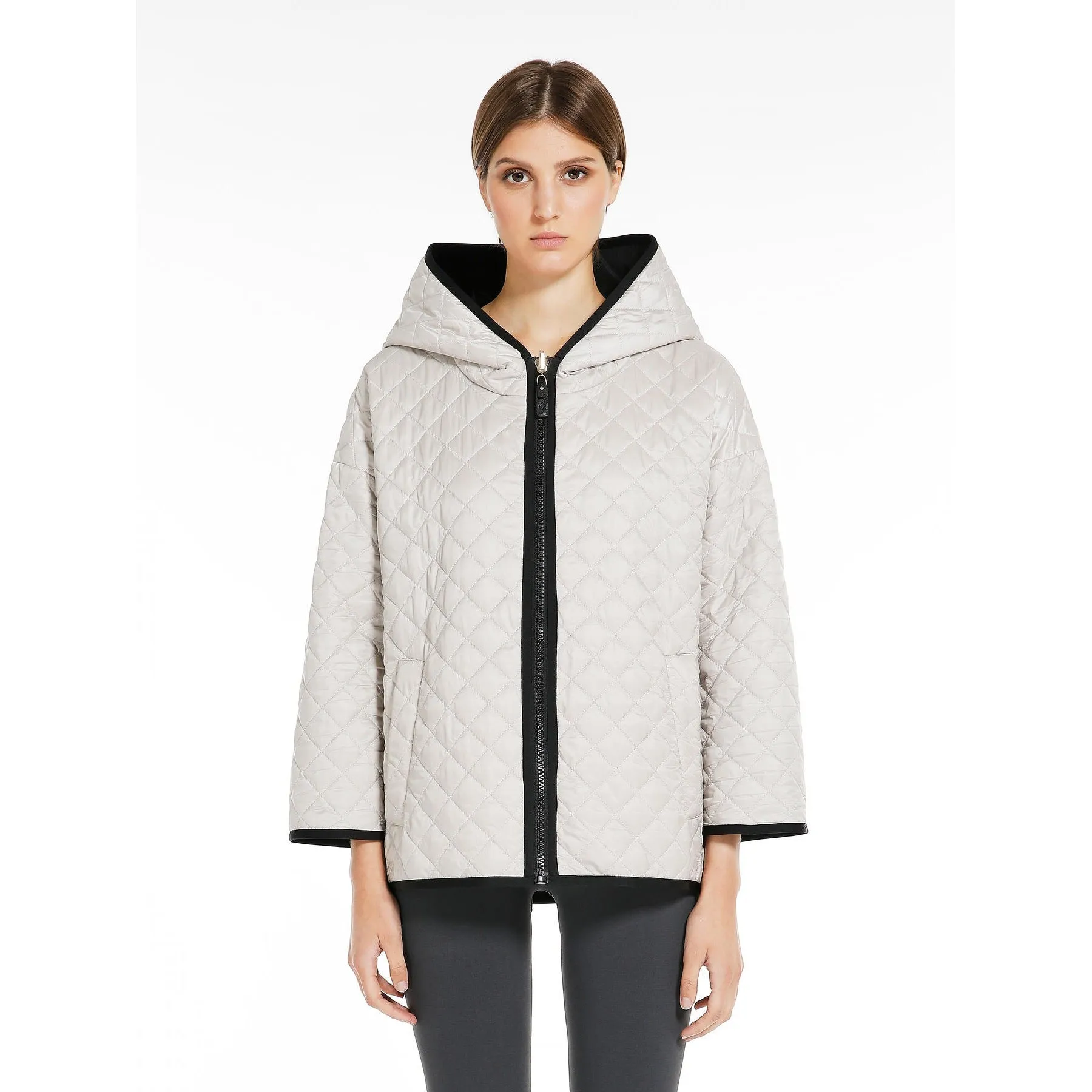 ice reversible short padded jacket
