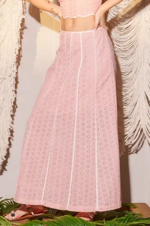 Illa Illa Gwen Eyelet Maxi Skirt – Elegant, Flowy & Perfect for Any Occasion