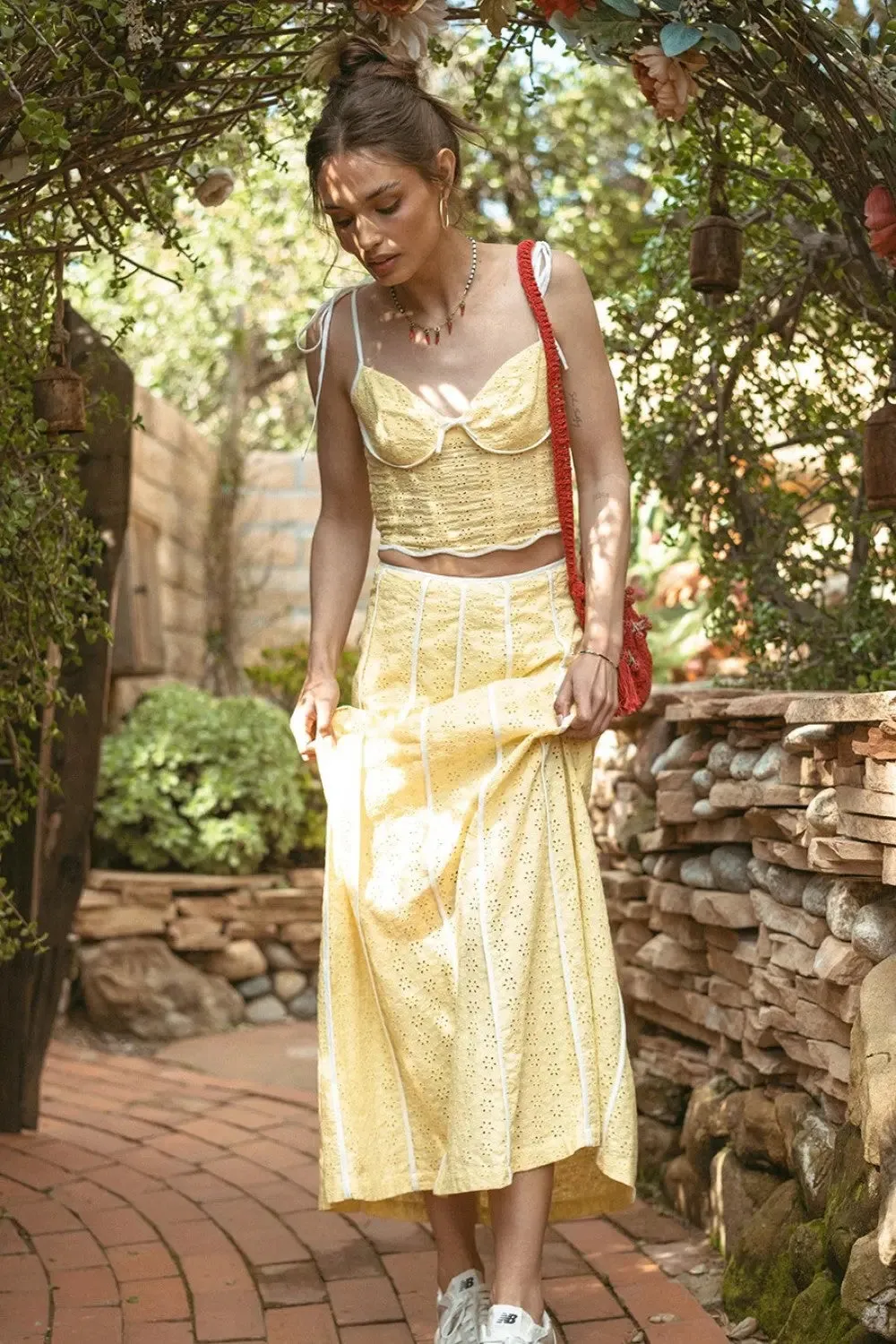 Illa Illa Gwen Eyelet Maxi Skirt – Elegant, Flowy & Perfect for Any Occasion