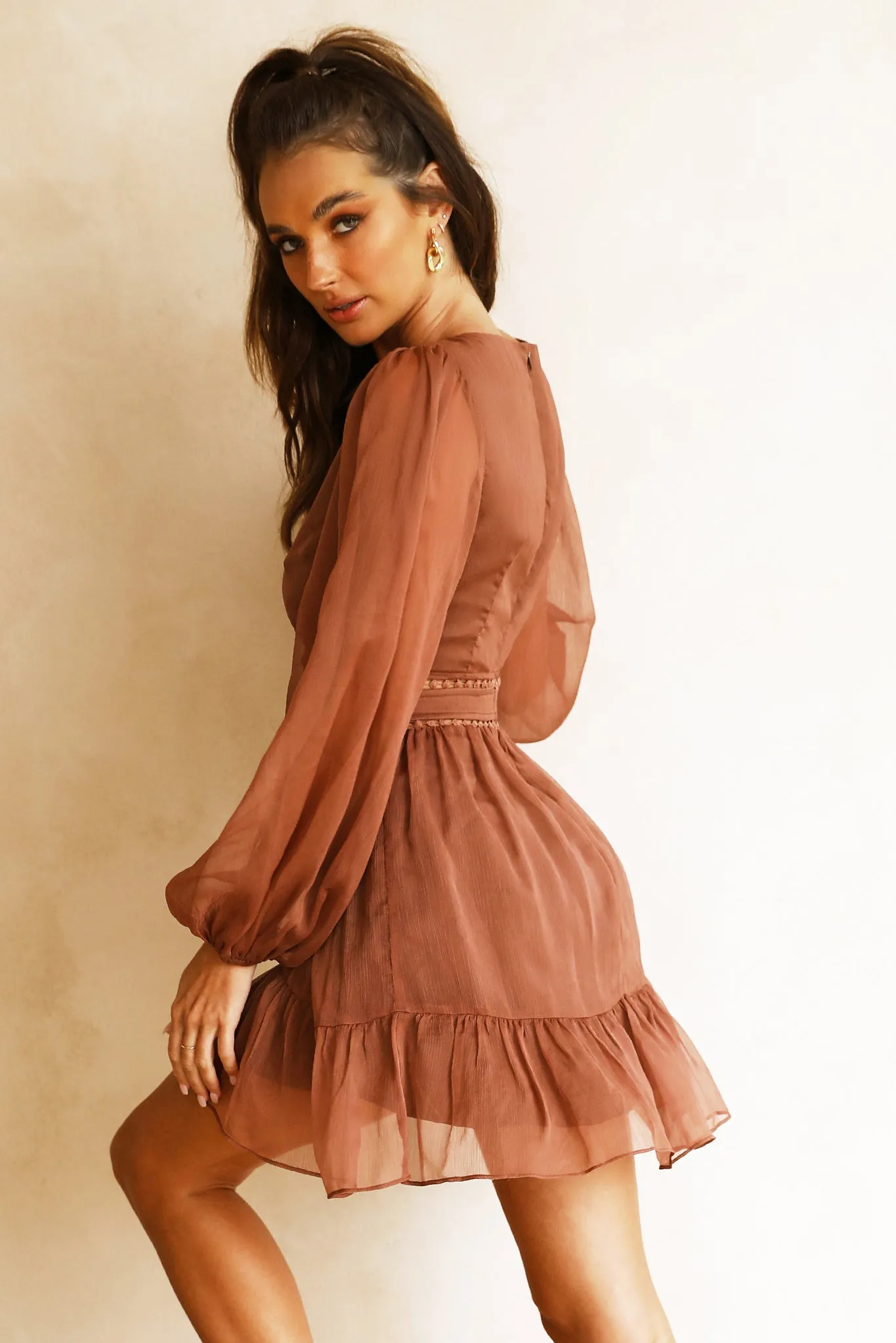 In Heaven Mini Dress - Chocolate