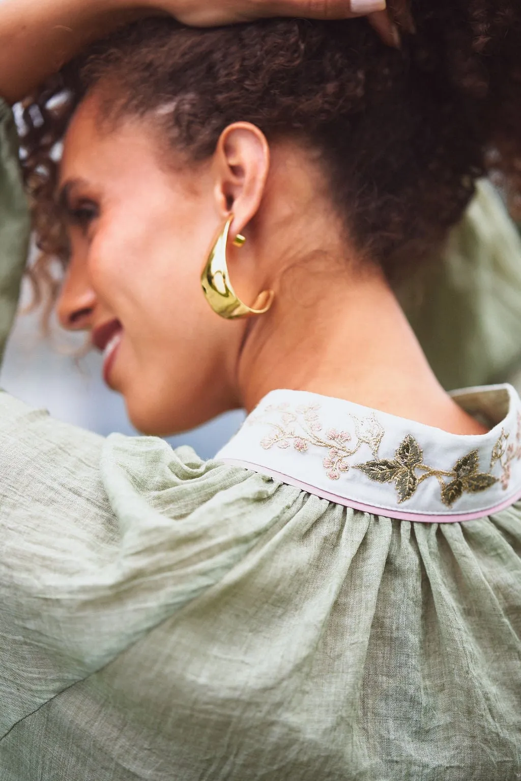 Ivy Blouse - Light Green by RosewaterHouse