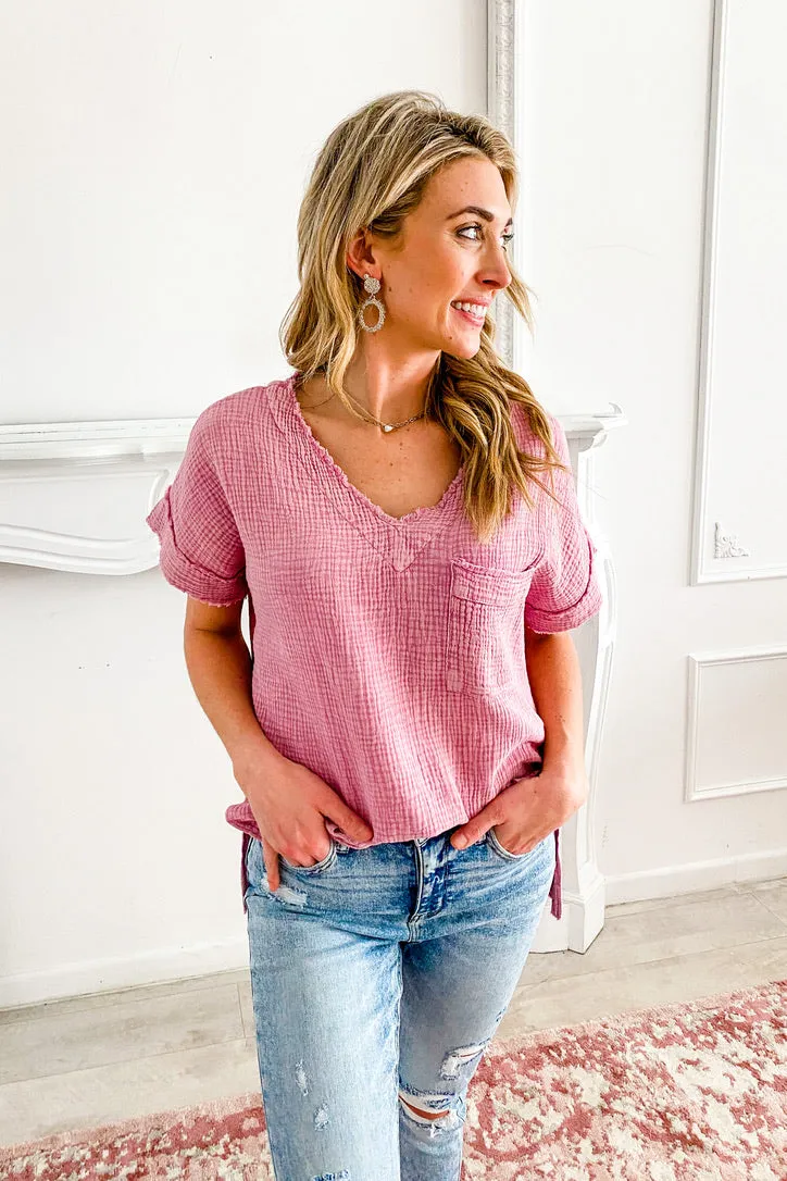 Keep It Breezy Gauze Top | TWO COLORS