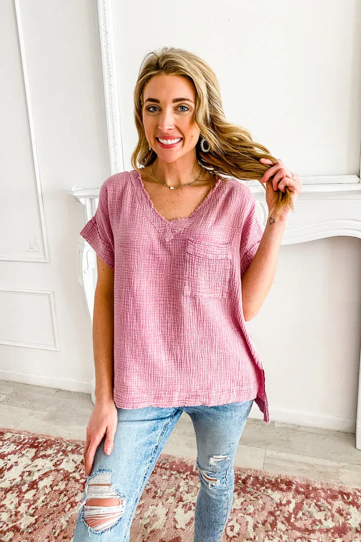 Keep It Breezy Gauze Top | TWO COLORS