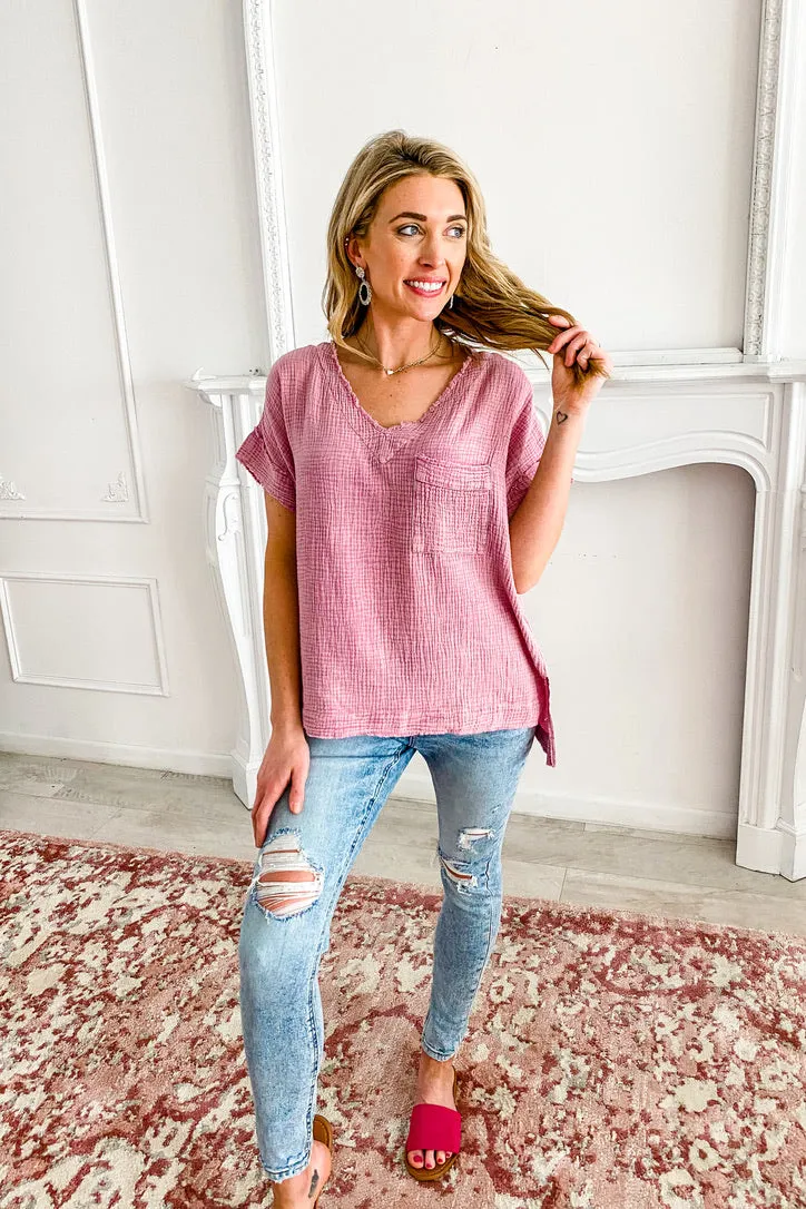 Keep It Breezy Gauze Top | TWO COLORS